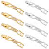   8Pcs 2 Colors Bowknot Rack Plating Brass Micro Pave Clear Cubic Zirconia Watch Band Clasps ZIRC-PH0001-32-1