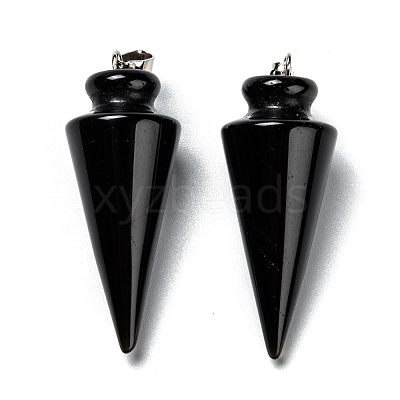 Natural Obsidian Pendants G-K311-47B-1