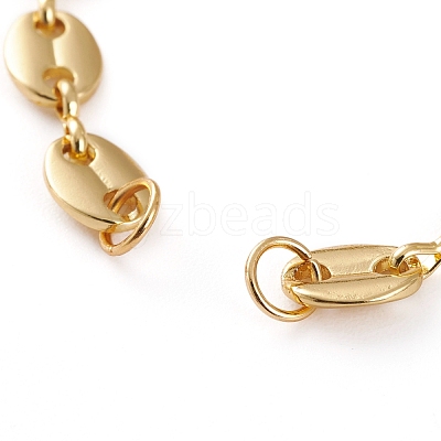 Brass Coffee Bean Chains Bracelet Makings AJEW-JB00879-1