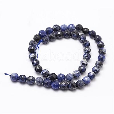 Natural Sodalite Beads Strands G-D840-19-8mm-1