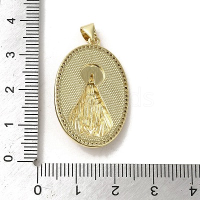 Brass Pave Shell Pendants KK-I708-16E-G-1