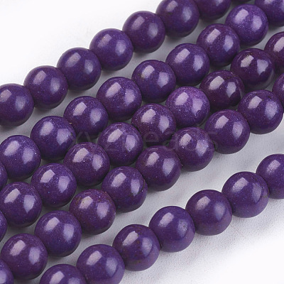 Synthetic Turquoise Beads Strands TURQ-G106-6mm-02M-1