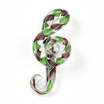 Handmade Lampwork Big Pendants LAMP-T023-07C-1