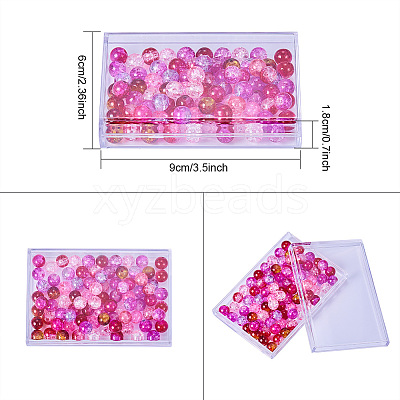 Transparent Plastic Bead Containers CON-BC0004-58-1
