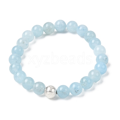 Natural Quartz(Dyed) Stretch Bracelets BJEW-JB01699-05-1