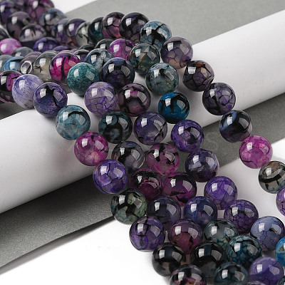 Natural Dragon Veins Agate Bead Strands X-G-NH0013-B01-02-1