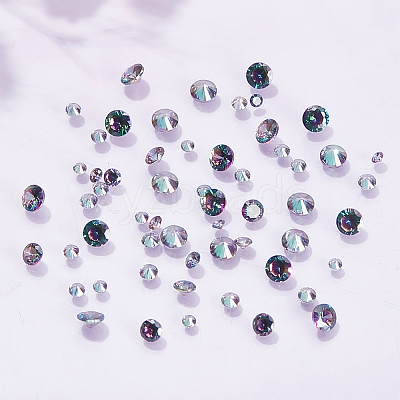 5 Style Cubic Zirconia Pointed Back Cabochons ZIRC-PH0001-41-1