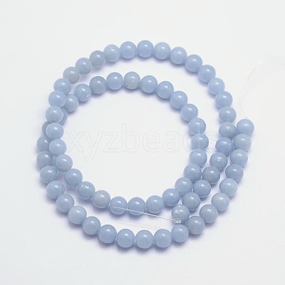 Natural Angelite Beads Strands G-L411-18-6m-1