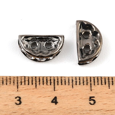 Brass Crystal Rhinestone Spacer Bars RB-T019-02A-B-1