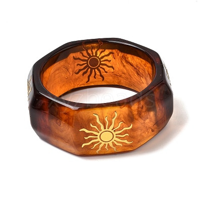 Resin Bangles for Women BJEW-B167-01B-1