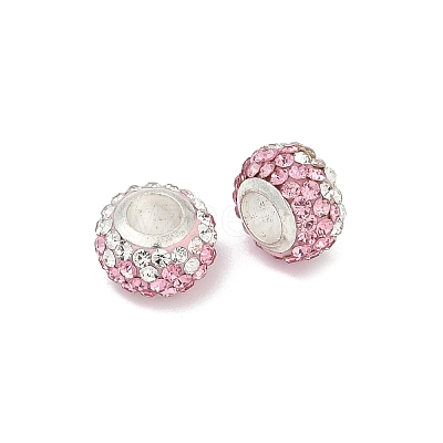Alloy Rhinestone Clay Pave Beads ALRI-D300-02S-06-1