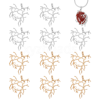 12Pcs 2 Colors Brass Pendants FIND-NB0005-27-1
