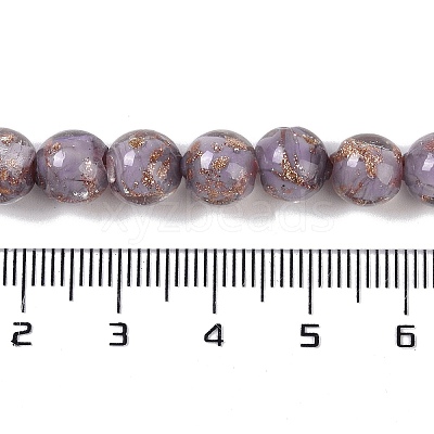 Handmade Gold Sand Lampwork Beads LAMP-Z009-01L-1