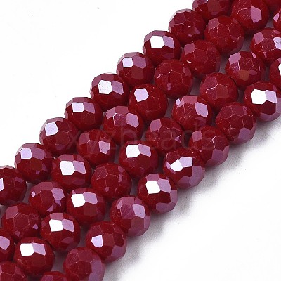 Electroplate Glass Beads Strands LS-EGLA-A034-P6mm-A13-1
