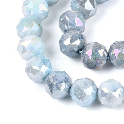 Anti-Tarnish Electroplate Glass Beads Strands GLAA-N010-8mm-12-1