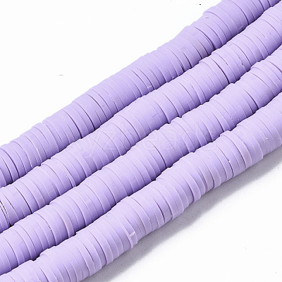 Handmade Polymer Clay Beads Strands X-CLAY-R089-8mm-146-1