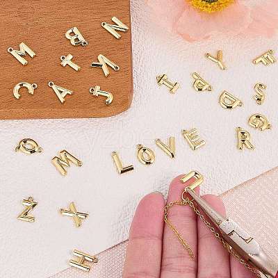 26Pcs 26 Styles Brass Pendants KK-SZ0003-65-1