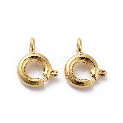 Brass Spring Ring Clasps KK-G479-01A-G-1