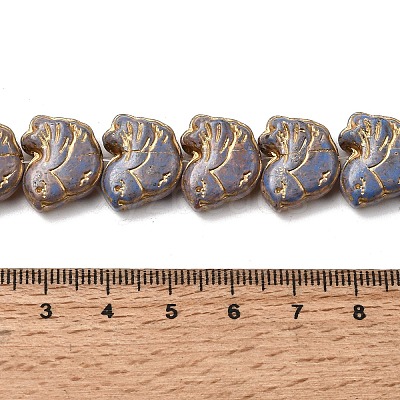 Painted Glass Beads Strands GLAA-Z021-10E-1