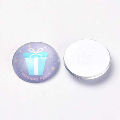 Printed Glass Flat Back Cabochons LS-X-GGLA-Q056-015-12mm-1
