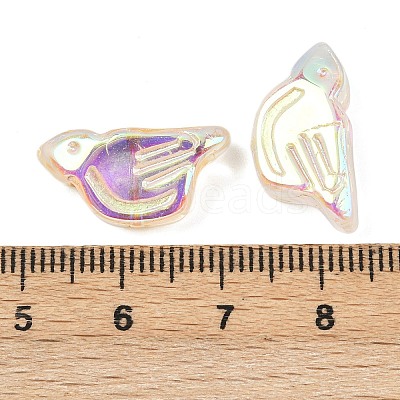 Electroplate and Golden Metal Enlaced Glass Beads EGLA-T029-03B-1