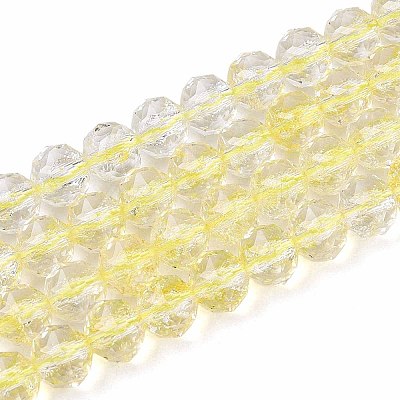 Crackle Transparent Glass Beads Strands GLAA-N063-8mm-08-1
