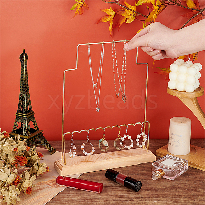 Iron Multi-Tier Earring Display Organizer Holder EDIS-WH0035-05LG-1