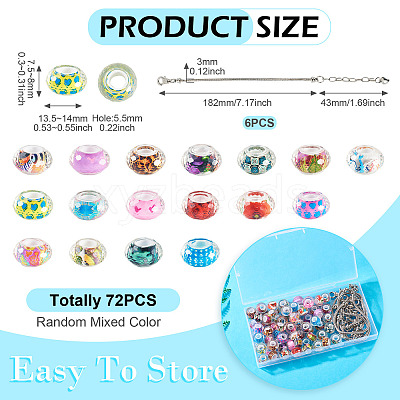 DIY European Bracelete Making Kits DIY-TA0012-17P-1