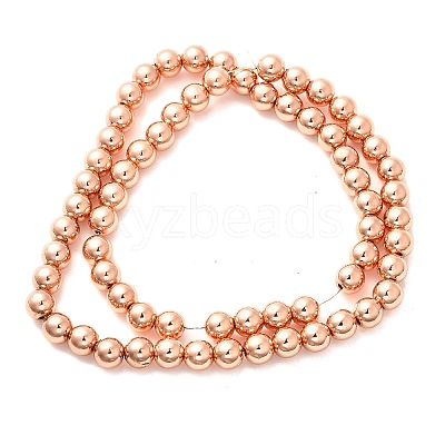Electroplated Synthetic Magnetic Hematite Beads Strands G-L613-F01-01B-1