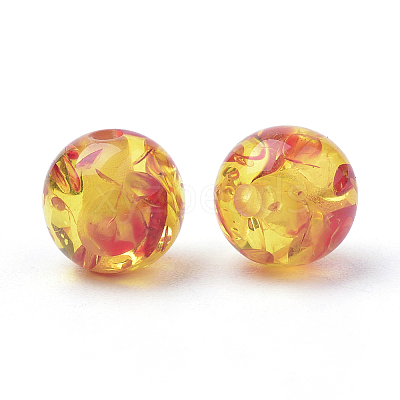 Resin Imitation Amber Beads LS-X-RB660Y-8mm-2-1