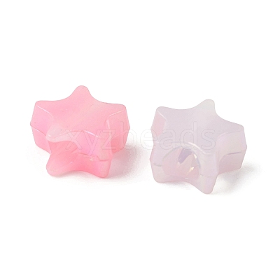 UV Plating Opaque Acrylic Beads OACR-G058-18D-1