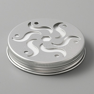 Aluminium Hollow Candle Canister Lids AJEW-WH0312-57B-1
