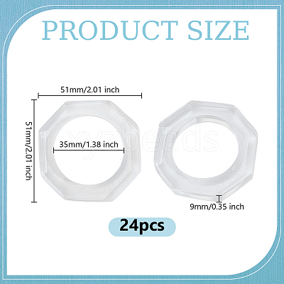 Octagon Acrylic Napkin Rings AJEW-WH0596-803-1