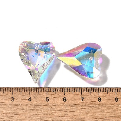 AB Color Plated Glass Pendants GLAA-I057-27A-1