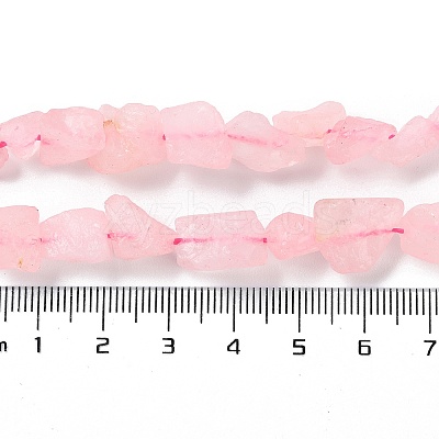 Raw Rough Natural Rose Quartz Beads Strands G-B065-C01-1