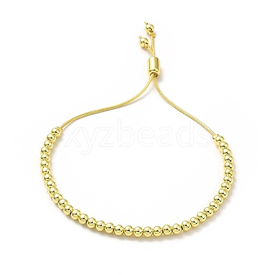 Rack Plating Brass Round Bead Slider Bracelets for Women LS-BJEW-M232-01G-A-1