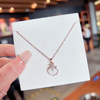 Acrylic with Rhinestone Pendant Necklaces FS-WG30730-46-1