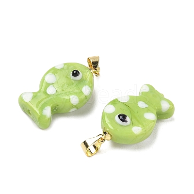 Handmade Lampwork Pendants LAMP-G168-04F-1