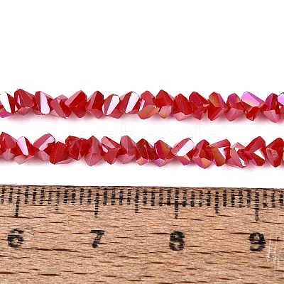 Electroplate Opaque Glass Beads Strands EGLA-Q139-01A-C10-1
