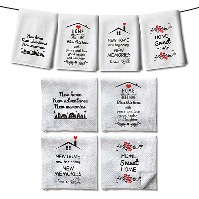 4Pcs 4 Styles Microfiber Cleaning Cloth AJEW-WH0645-007-1