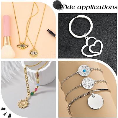 160Pcs 2 Colors Brass Split Rings KK-BBC0023-08B-1