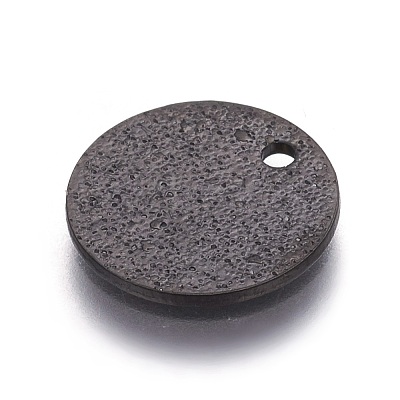 304 Stainless Steel Textured Pendants X-STAS-I098-01-15mm-B-1