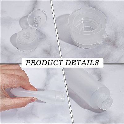 Plastic Portable Refillable Squeeze Bottles for Shampoo Lotion and Shower Gel LS-AJEW-GF0013-51-1