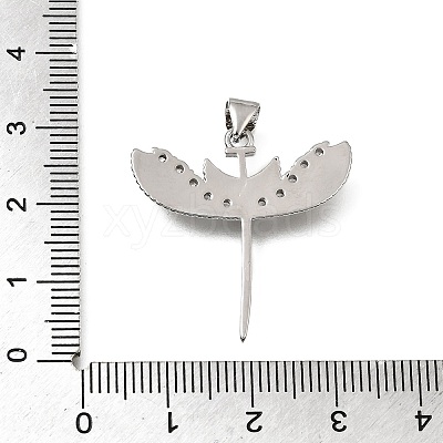 Brass Micro Pave Clear Cubic Zirconia Pendants CU-CBA108A-03P-1