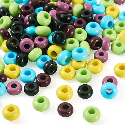 120Pcs 6 Colors Opaque Acrylic European Beads SACR-TA0001-24-1