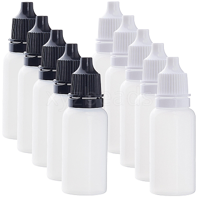 10Pcs 2 Styles PE Plastic Refillable Bottles AJEW-GF0013-39B-1