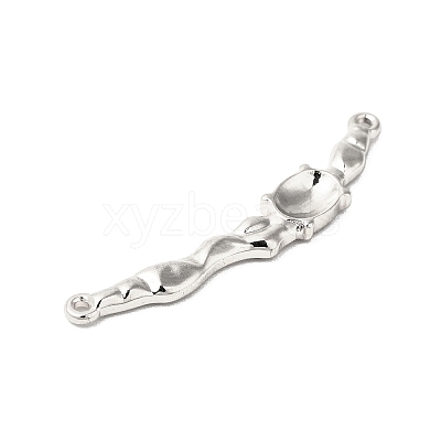 Non-Tarnish 304 Stainless Steel Cabochon Connector Settings STAS-L268-004P-1