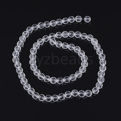 Transparent Glass Bead Strands GLAA-R095-8mm-15-1