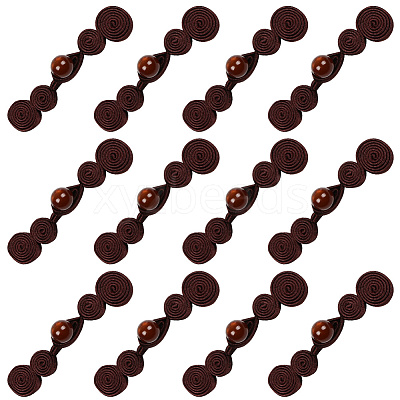 12Pcs Polyester Resin Cheongsam Buckle for Chinese Formal Dress DIY-CY0001-86D-1