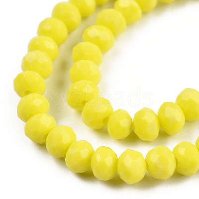 Opaque Solid Color Glass Beads Strands EGLA-A034-P6mm-D26-1